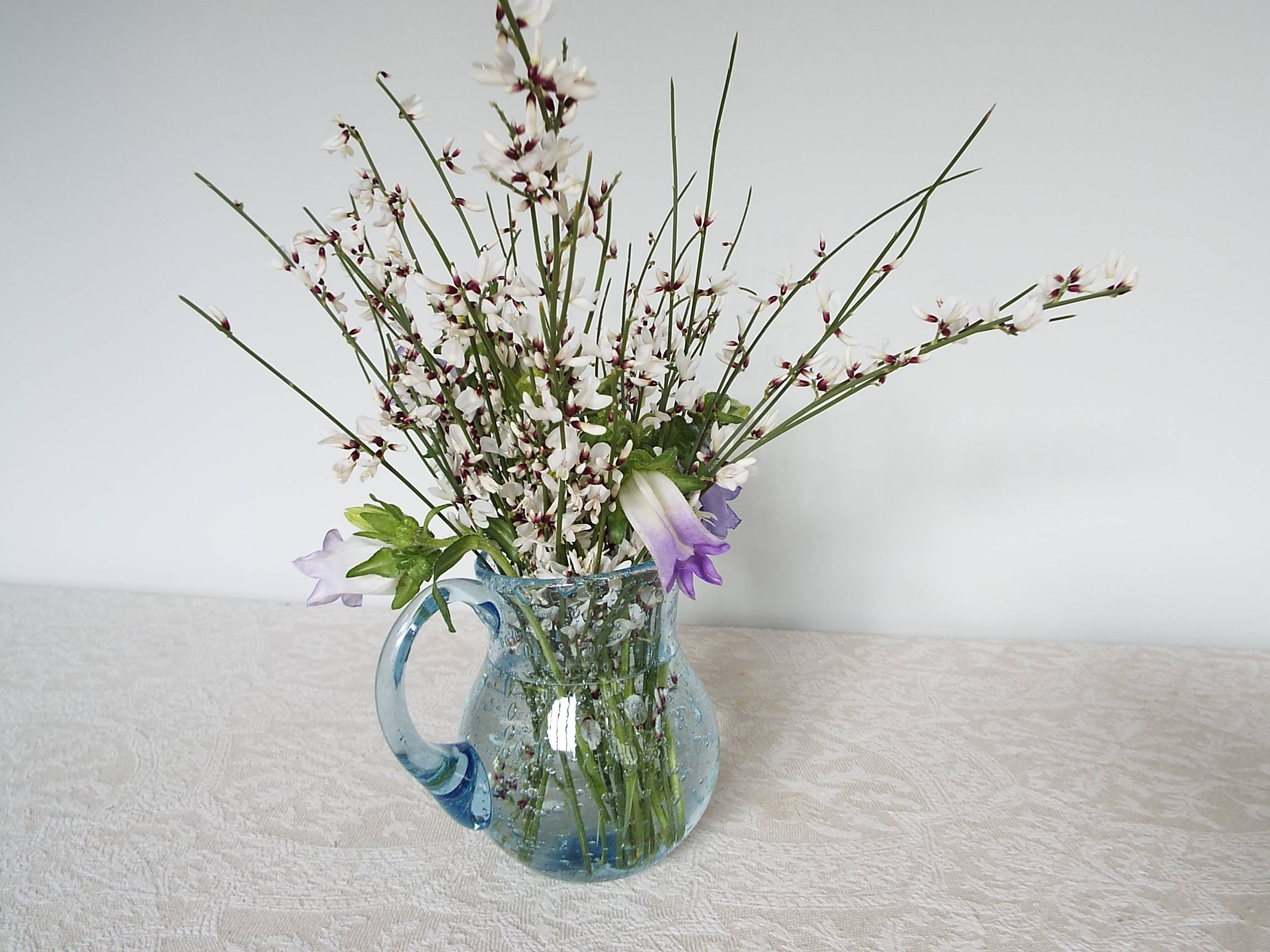 Bulled glass pitcher