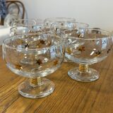 6 gold star ice cream cups 1950/60