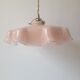 Suspension en opaline rose