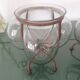 Vases / photophores ''Venetian'' Blown glass inking wrought iron - 1940s