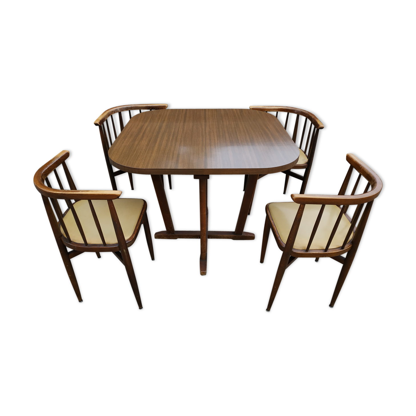 Table and chairs Thonet years 60