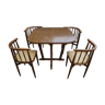 Table et chaises encastrable Thonet années 60