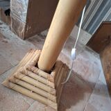 Vintage 70's adjustable bamboo floor lamp