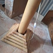Vintage 70's adjustable bamboo floor lamp