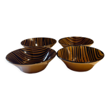 Set of 4 Sarreguemines Domino cups