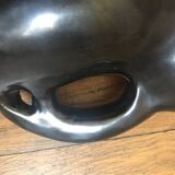 Matte black Vallauris ceramic pitcher