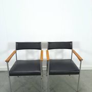 Chairs DDR with chrome base and black upholstery, dining chairs