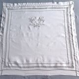 wedding set: sheet and 2 CS monogram pillowcases