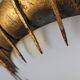 Forged nail sun lamp, gold leaf and glass, France, 1950s