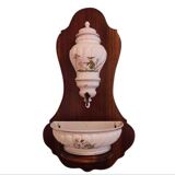 Hand-painted earthenware fountain from Moustiers