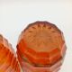 Paire Vases Art Déco Josef Invald Carnival Marigold Orange Irisé Jacobean