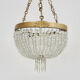 Old chandelier basket Napoleon III glass tassels, bronze structure. Chandelier tassels
