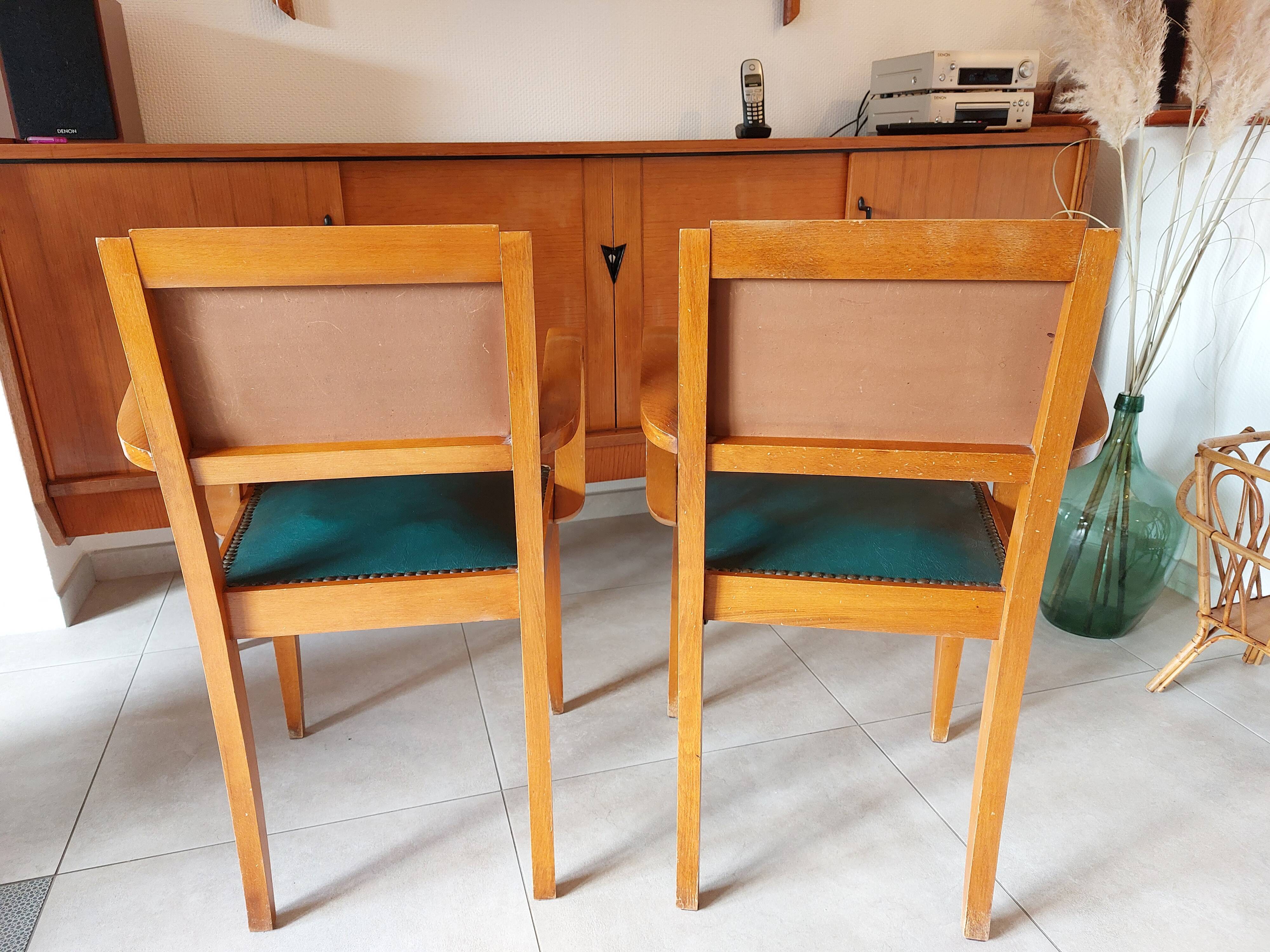 green leather bridge chairs