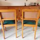 Fauteuils bridges en cuir vert