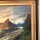 Oil Painting Canvas DEMAREST House Path Forest Landscape River