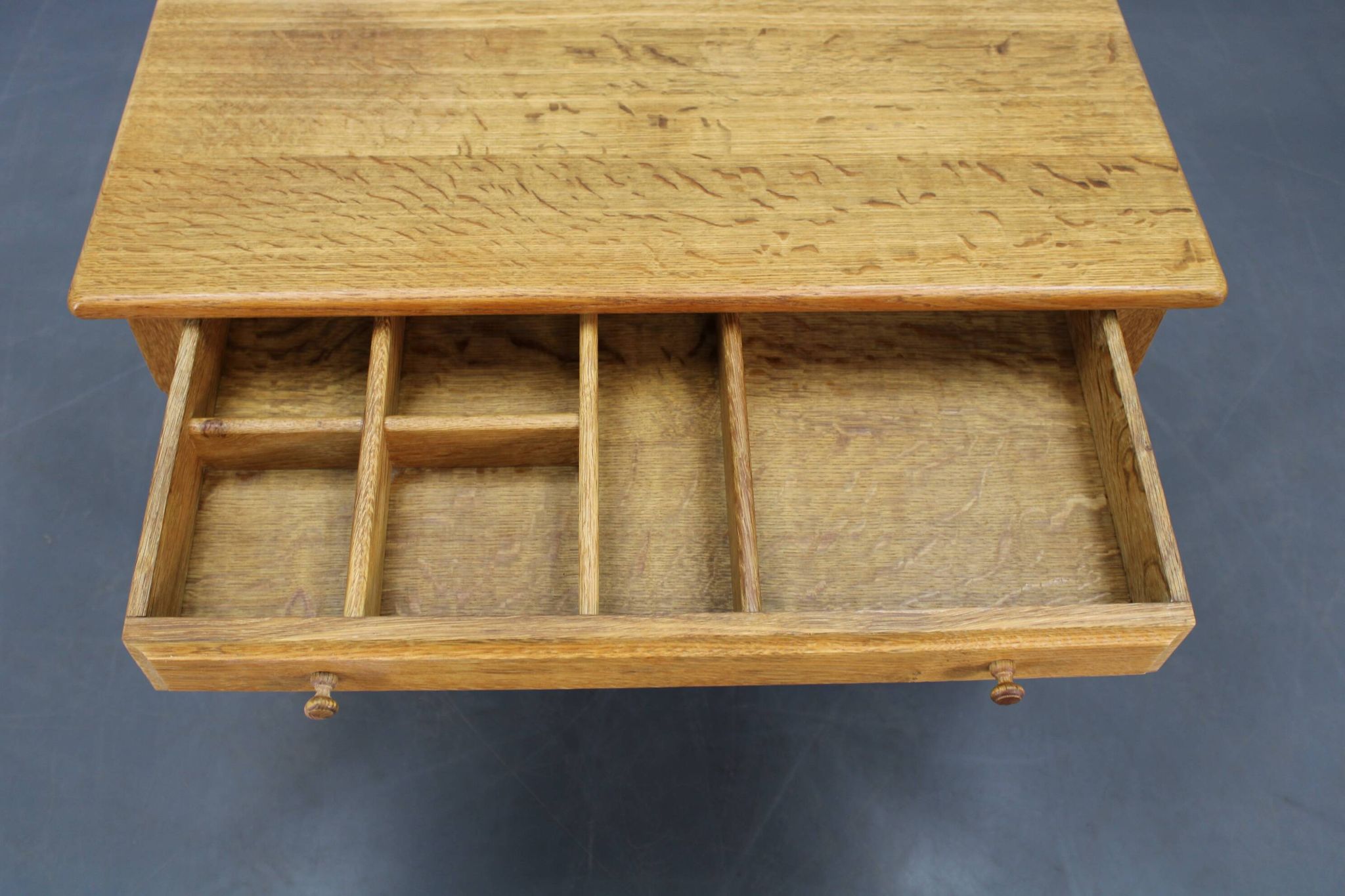 Danish mid-century oak sewing cabinet by Henning Kjaernulf
