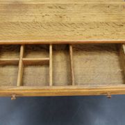 Danish mid-century oak sewing cabinet by Henning Kjaernulf
