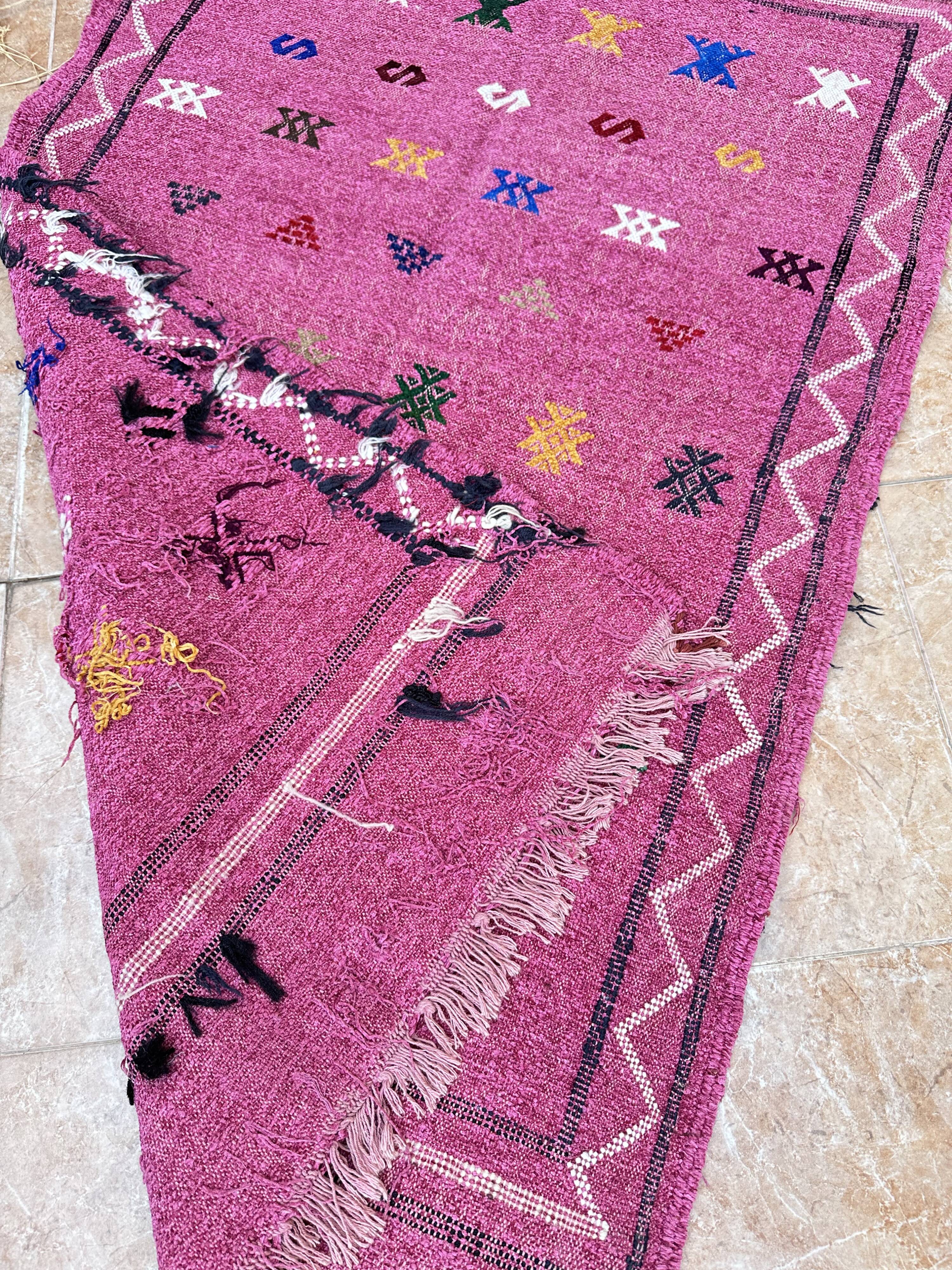 Moroccan Hanbel kilim rug, velvet rug, Moroccan Hanbel, Moroccan rug, Moroccan carpet.