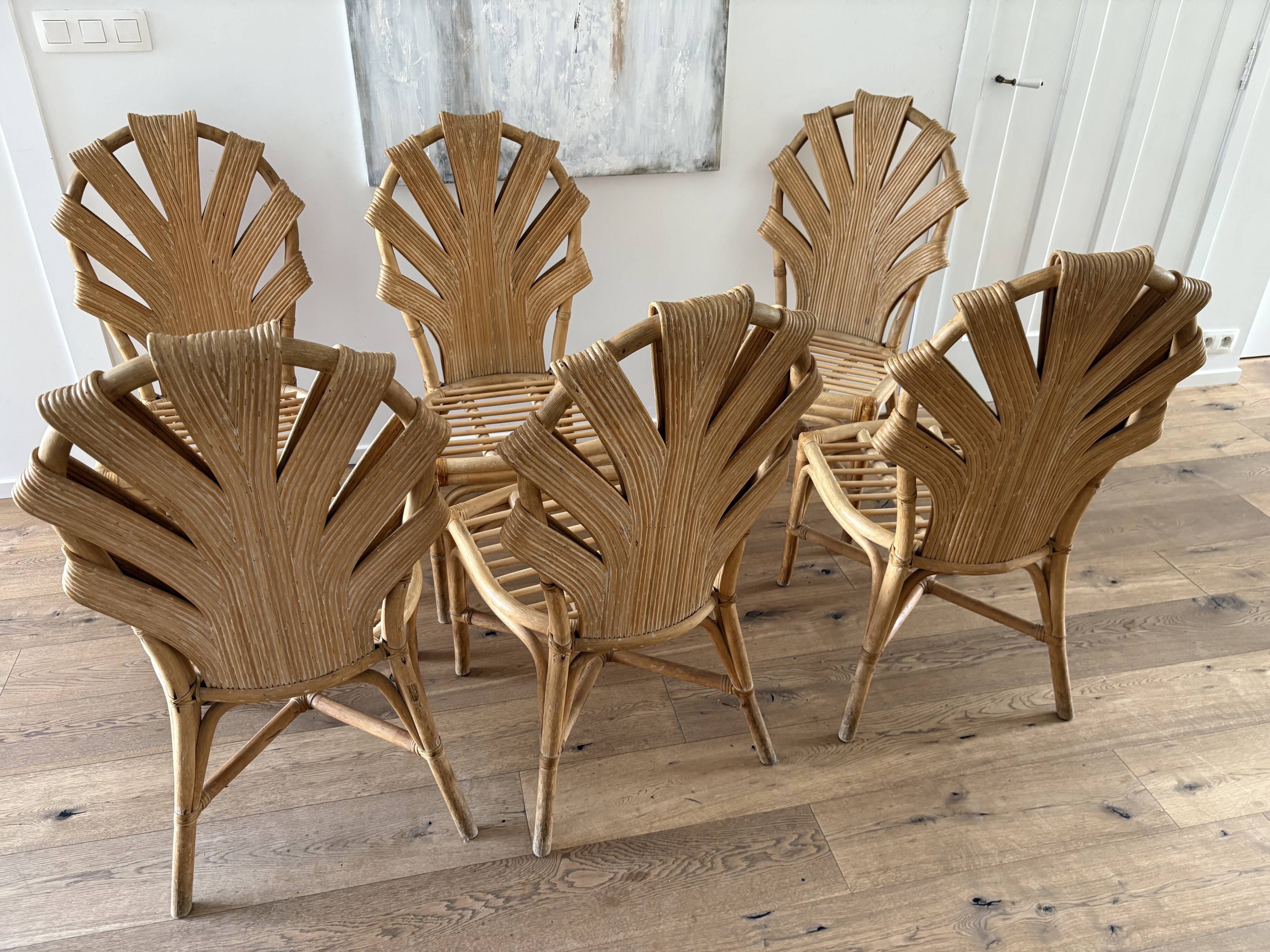 Vintage Palm Beach style rattan chair