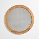 Round solid pine mirror, Les Arcs, circa 1980