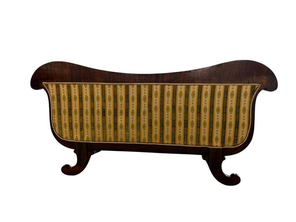Vintage striped ecru baroque sofa / two-seater sofa