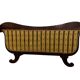 Vintage striped ecru baroque sofa / two-seater sofa