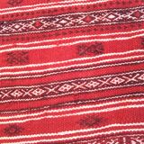 127 x 217 cm handmade Kilim rug in red and Black wool