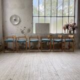 Set of 6 oak chairs with armrests Ate Van Apeldoorn