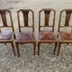 4 chaises art déco assise cuir