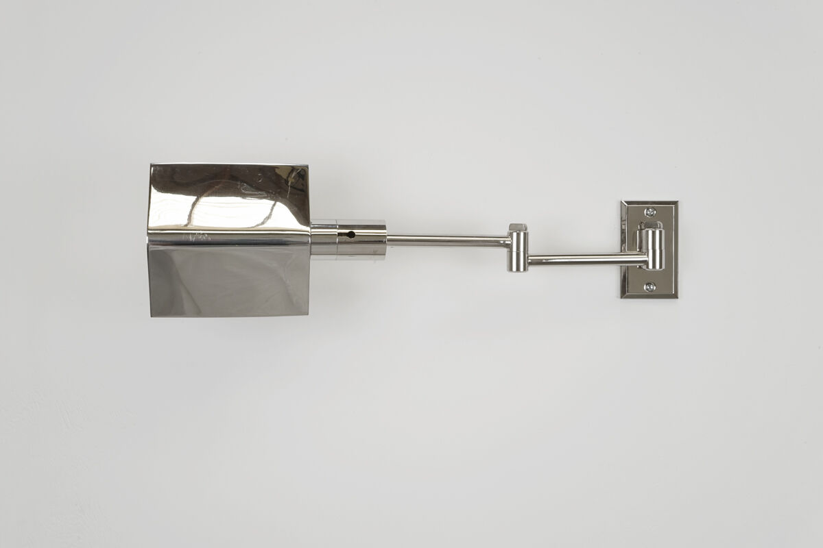 David Hicks postmodern metal reading sconce circa 1980