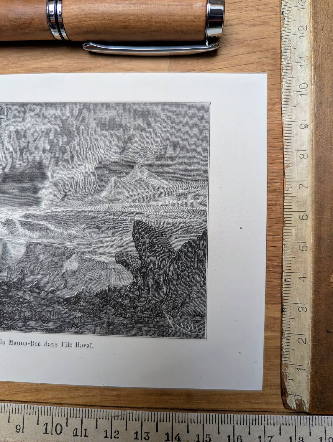 Printed in 1868, Mauna Loa, Hawaii.