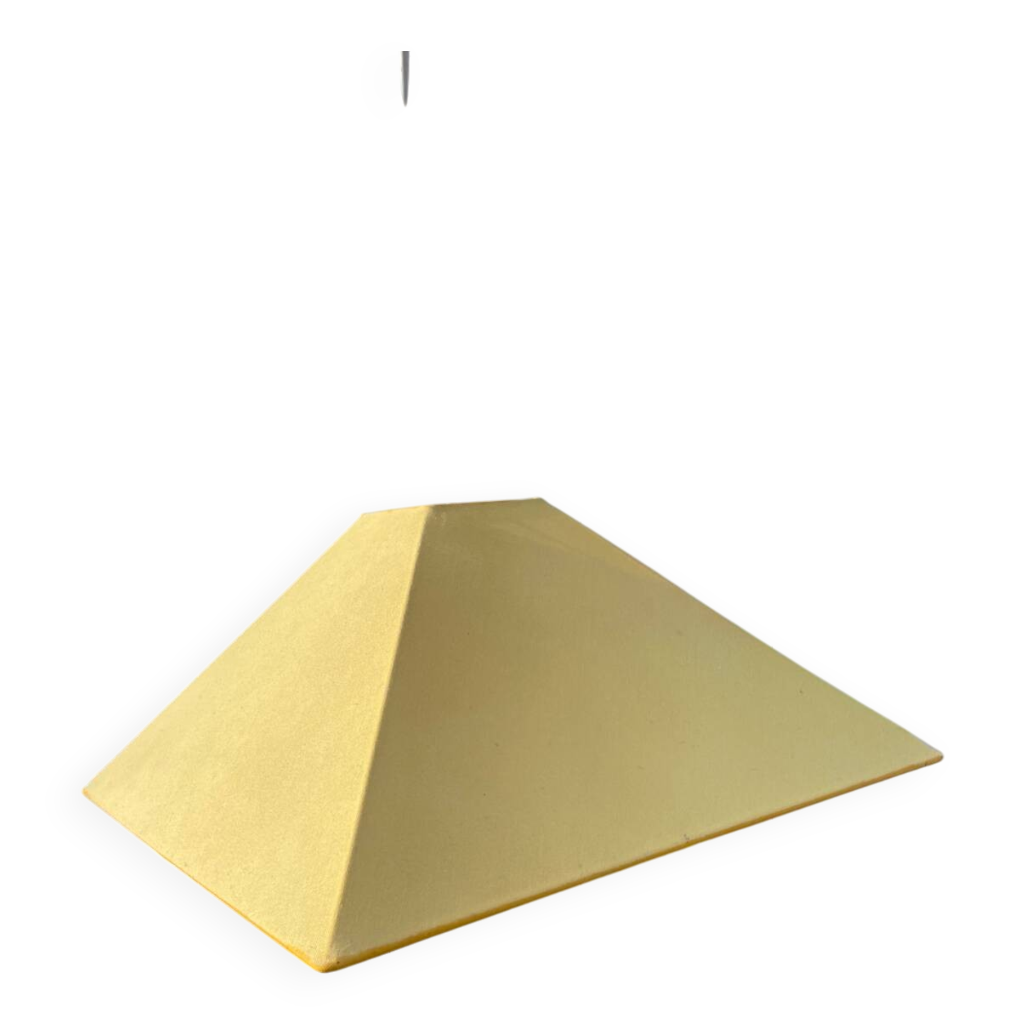 Yellow fabric pendant light 1990