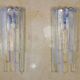 Wall light by Carlo Nason for Mazzega, Cascade, Glacier Blue, 1970s, 1/2