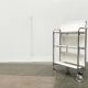 Vintage German folding service trolley with 3 shelves, 1970s.