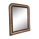 Mirror louis philippe old nineteenth in brown and beige wood