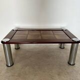 Old coffee table ceramic tile metal leg design from the 70s vintage