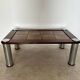 Old coffee table ceramic tile metal leg design from the 70s vintage