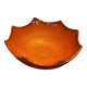 Orange ceramic star-shaped empty bowl
