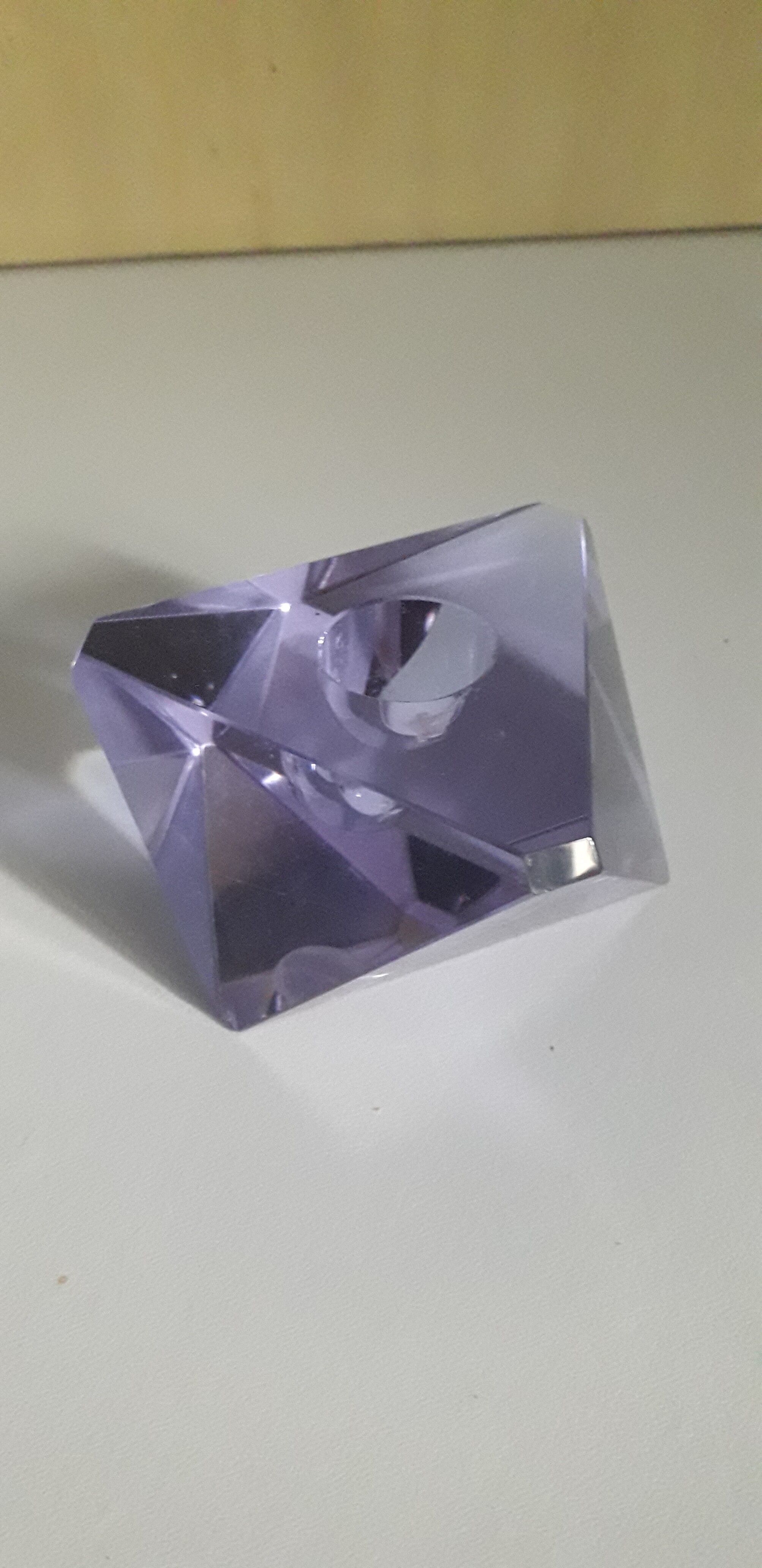 Murano cut glass candle holder