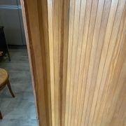 Paravent style Baumann bois autoportant vague pliable vintage 1950