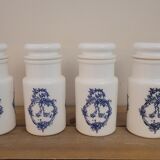 70's opaline spice jars