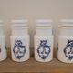 70's opaline spice jars