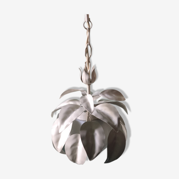 Painted sheet metal flower hanging lamp