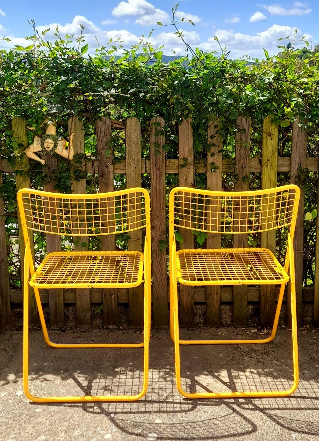 Pair of folding chairs Ted Net N.Gamelgaard 80s