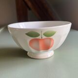 Bol ancien à facettes motif pomme