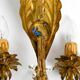 Paire d'appliques florales en verre de Murano Regency, années 1980