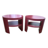 Paire de chevet rose Carlo Rampazzi