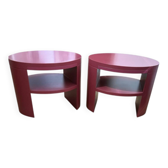 Paire de chevet rose Carlo Rampazzi