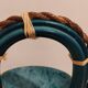 Vintage turquoise decorative vase – Mediterranean artisanal earthenware