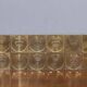 Group of cubic solid brass candlesticks by Gusum Metallslöjden, Sweden